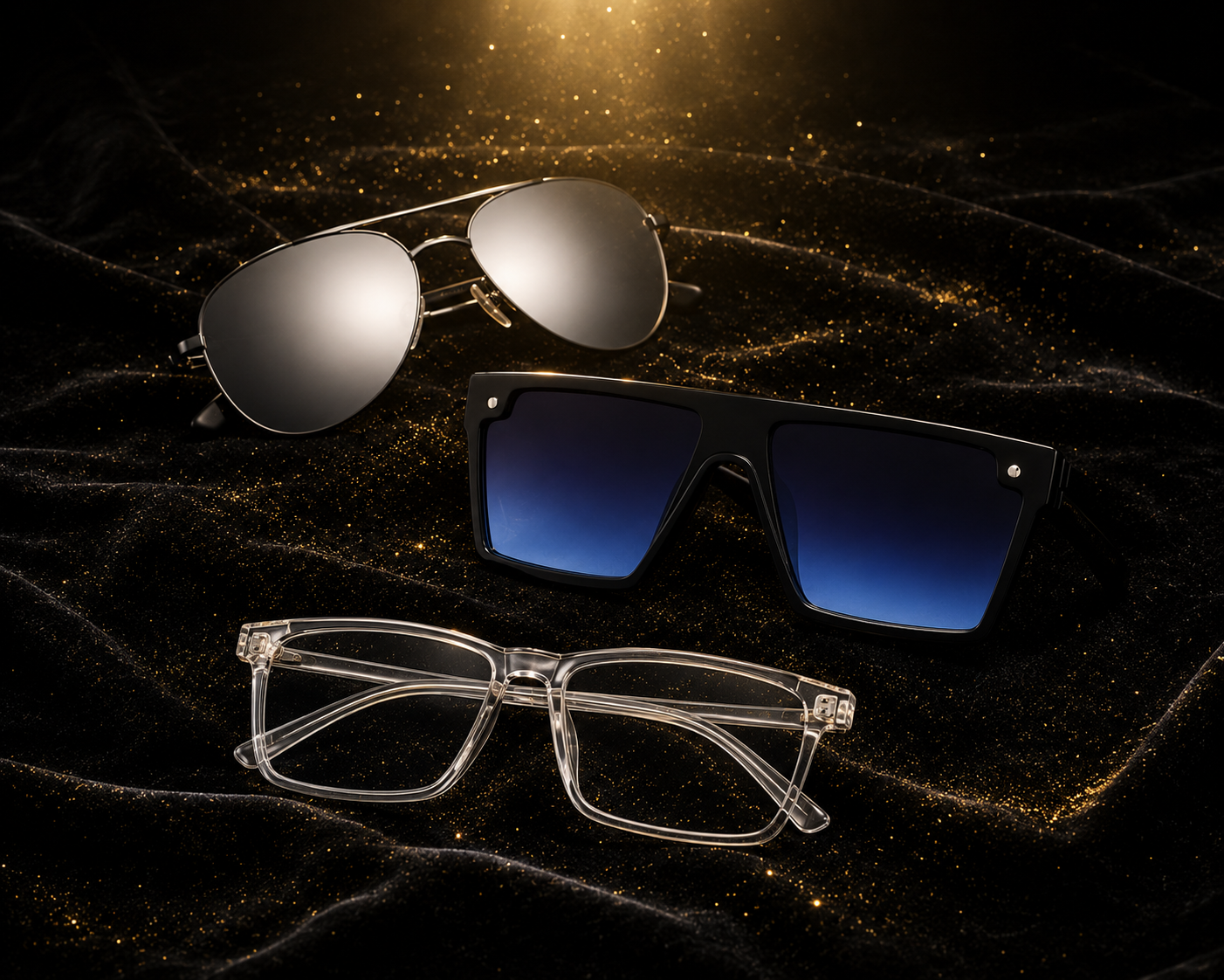 Glasso Ultimate Style Bundle — 3 Premium  Eyewear | Aviator + Oversized + Clear Frame  | Save Rs. 1,700 | Free Delivery Pakistan