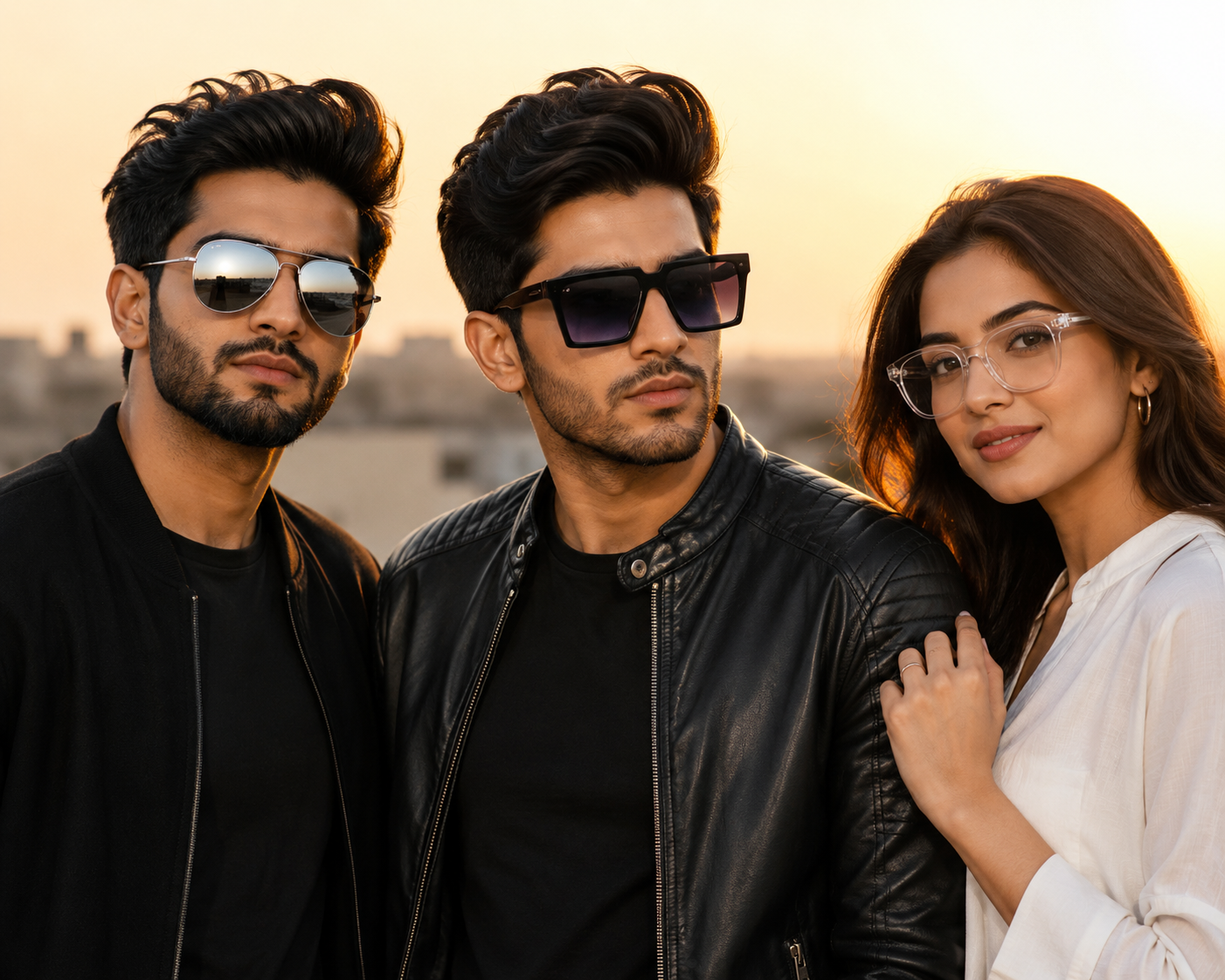 Glasso Ultimate Style Bundle — 3 Premium  Eyewear | Aviator + Oversized + Clear Frame  | Save Rs. 1,700 | Free Delivery Pakistan