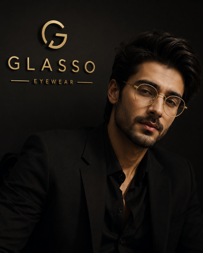 GLASSO Aureo | Vintage Gold Round Eyewear